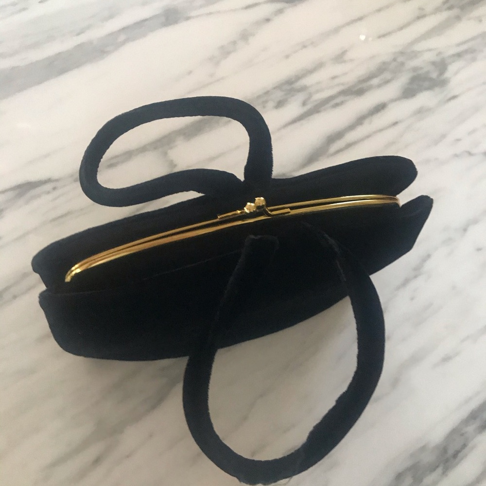 LIKE NEW Vintage Black Velvet Small Purse
